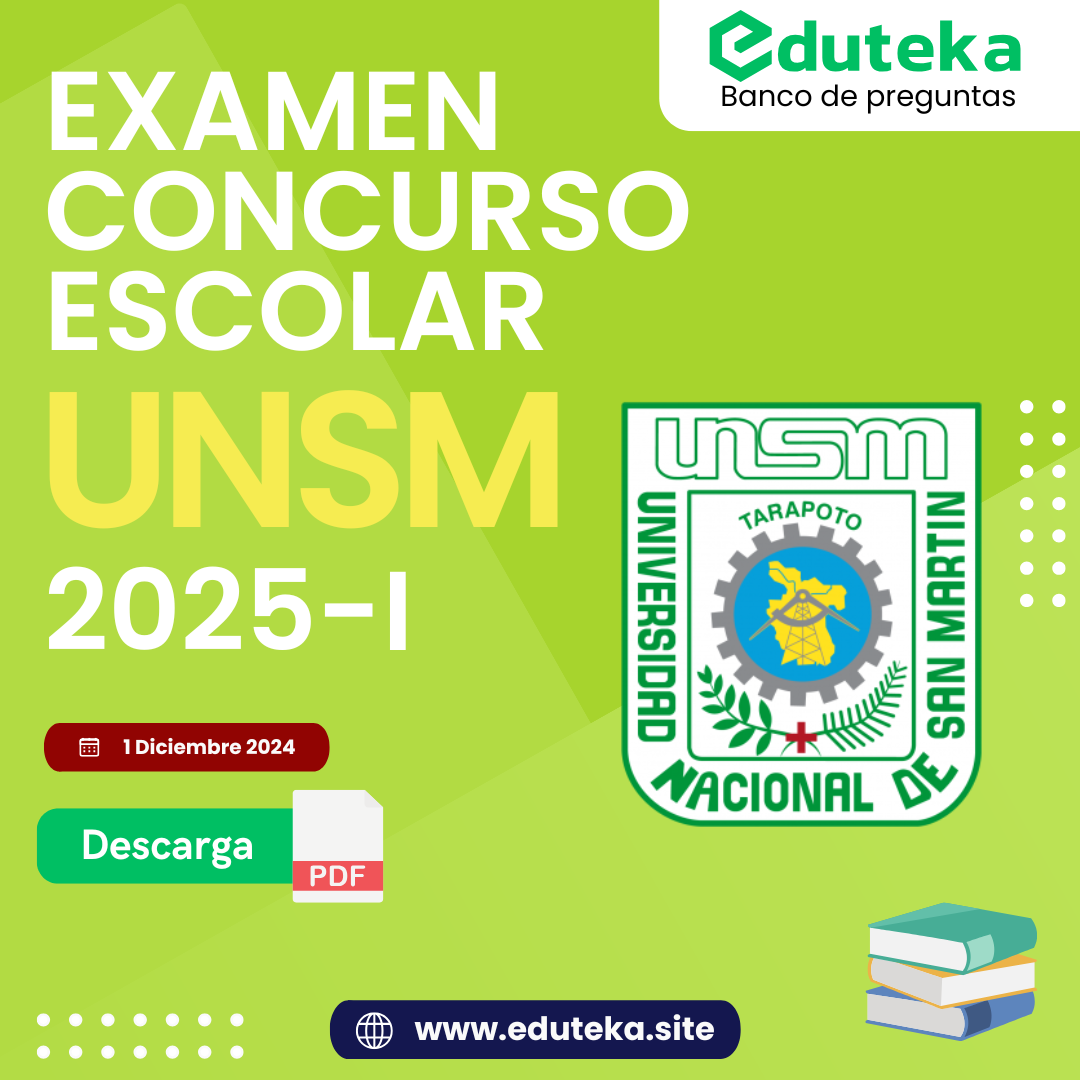 Post EXAMEN CONCURSO ESCOLAR UNSM 2025-I