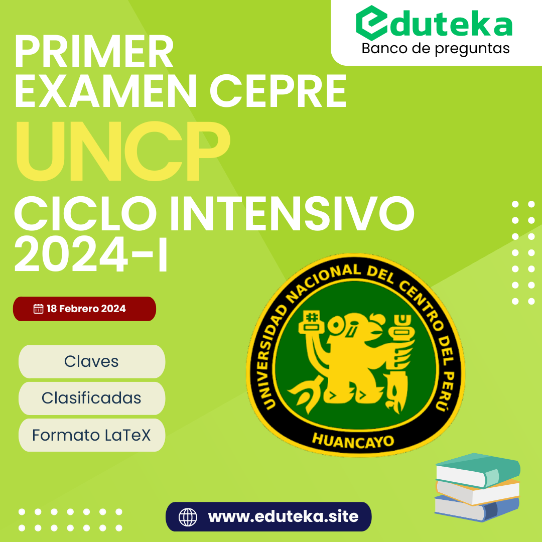 PRIMER EXAMEN CEPRE  UNCP CICLO INTENSIVO 2024 Post
