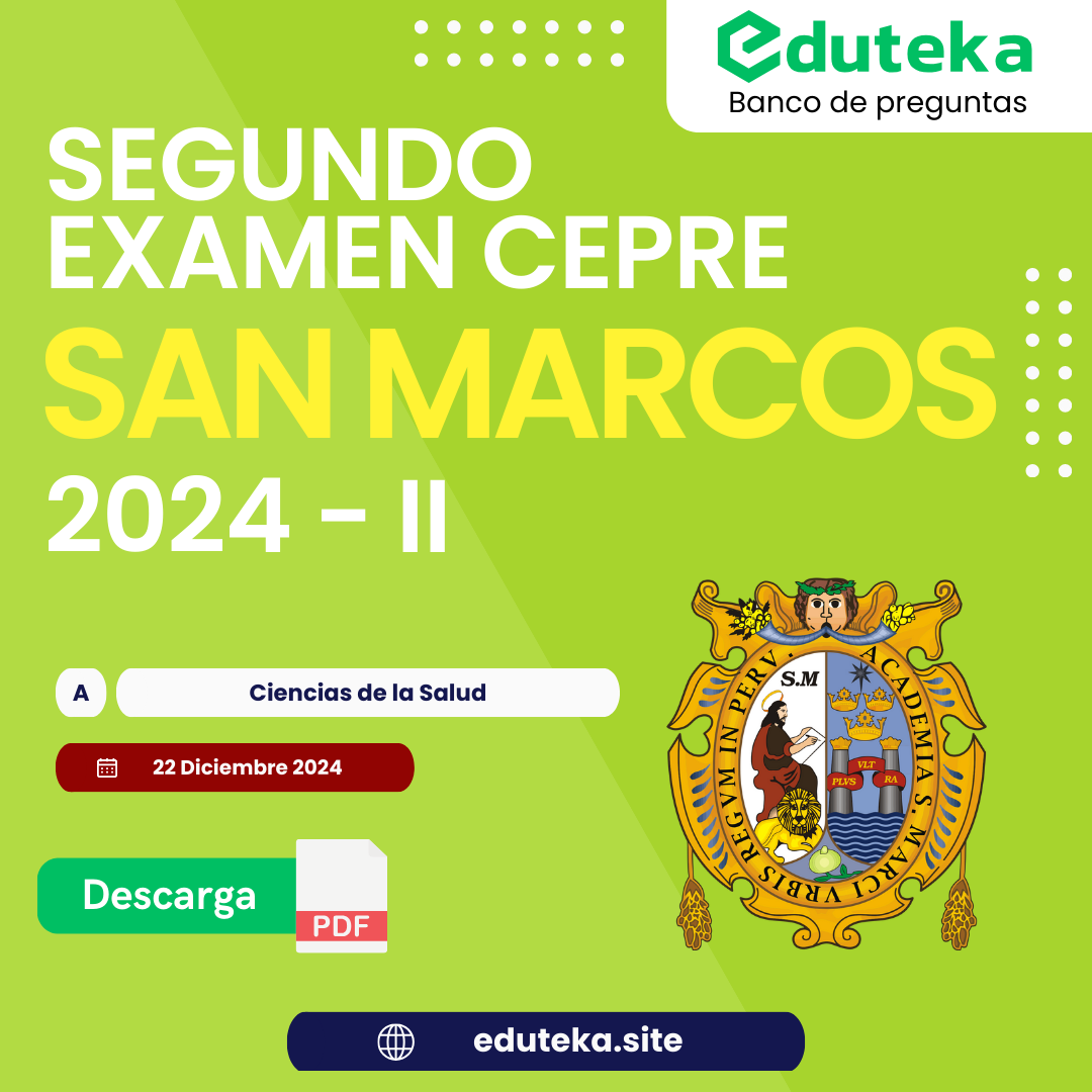 Post SEGUNDO EXAMEN CEPRE SAN MARCOS 2024-II