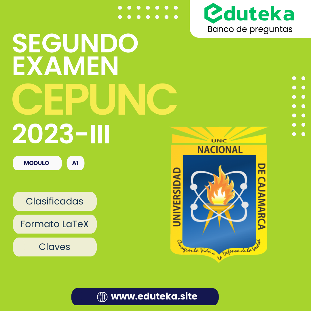 SEGUNDO EXAMEN CEPUNC 2023-III Post