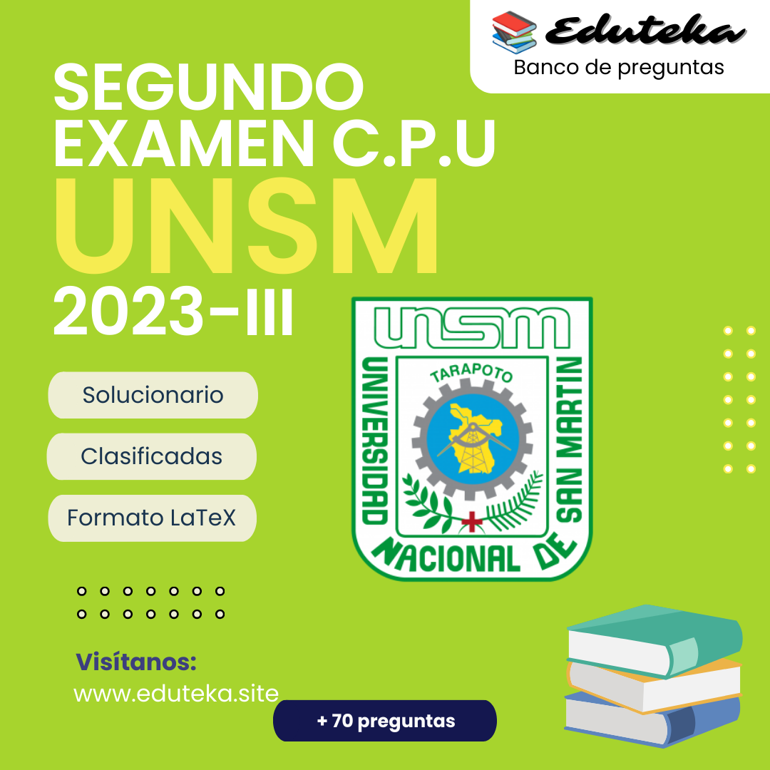 Post SEGUNDO EXAMEN C.P.U. UNSM 2023 - III